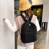 Large Capacity Corduroy Backpack for Girls