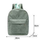 Large Capacity Corduroy Backpack for Girls