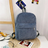 Large Capacity Corduroy Backpack for Girls