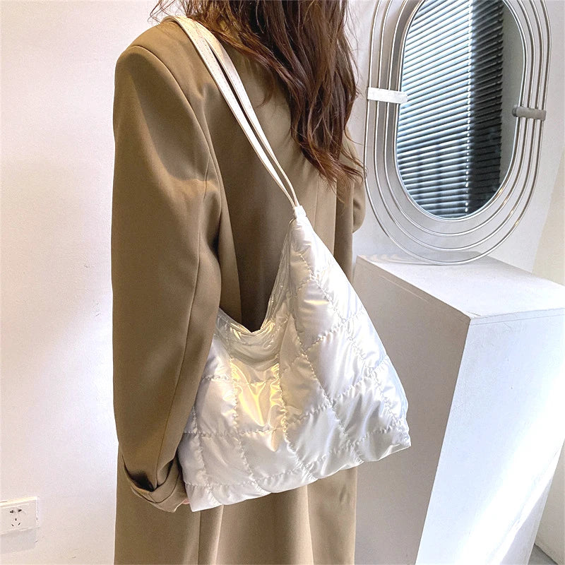 Winter Cotton Women's Large Capacity Shoulder Bag