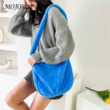 Winter Shoulder Bag Plush Handbags Soft Warm Fur for Women