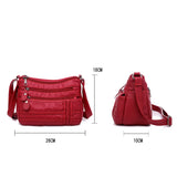 Winter Leather Shoulder Messenger Bag Crossbody Lady Handbag Mommy Bag