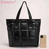 Winter Nylon Padded Quilted Handbag Warm Tote Bag Large Capacity