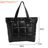 Winter Padded Warm Tote Bag Large Capacity Handbag