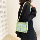 Winter Plush Small Square Bag Lamb Wool Women's Shoulder Crossbody Handbag