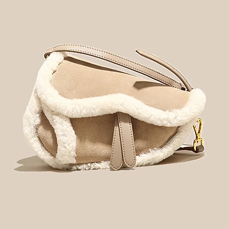 Winter Retro Soft Fabric Women?s Shoulder Bag Large Capacity Handbags