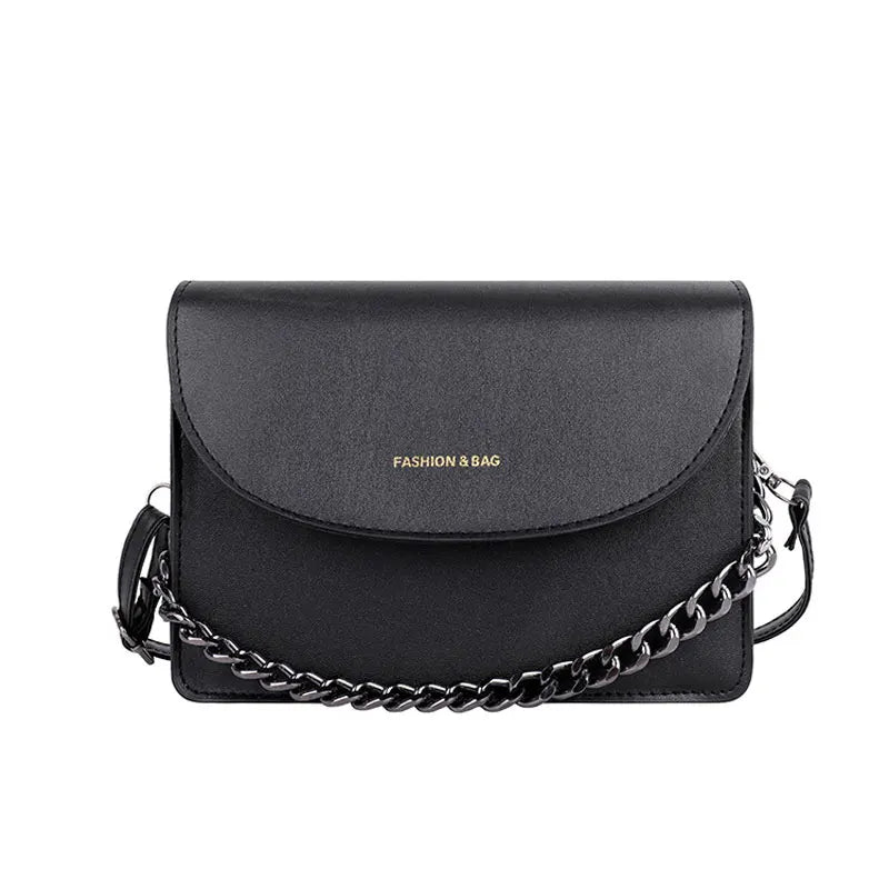 Winter Style Chain Handbags For Women Pu Leather Solid Female Shoulder Bag