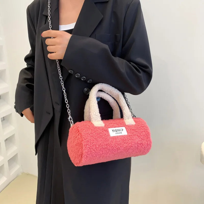Winter Soft Plush Crossbody Bag Mini Faux Fur Women's Handbag