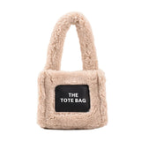 Winter Plush Tote Bag Lambswool Women's Handbags Chain Shoulder Crossbody Bags