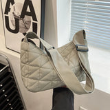 Winter Space Cotton Shoulder Bag For Women High Padded Crossbody Bag