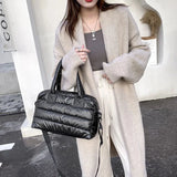 Waterproof Quilted Tote Shoulder Bag for Women Satchel Handbags