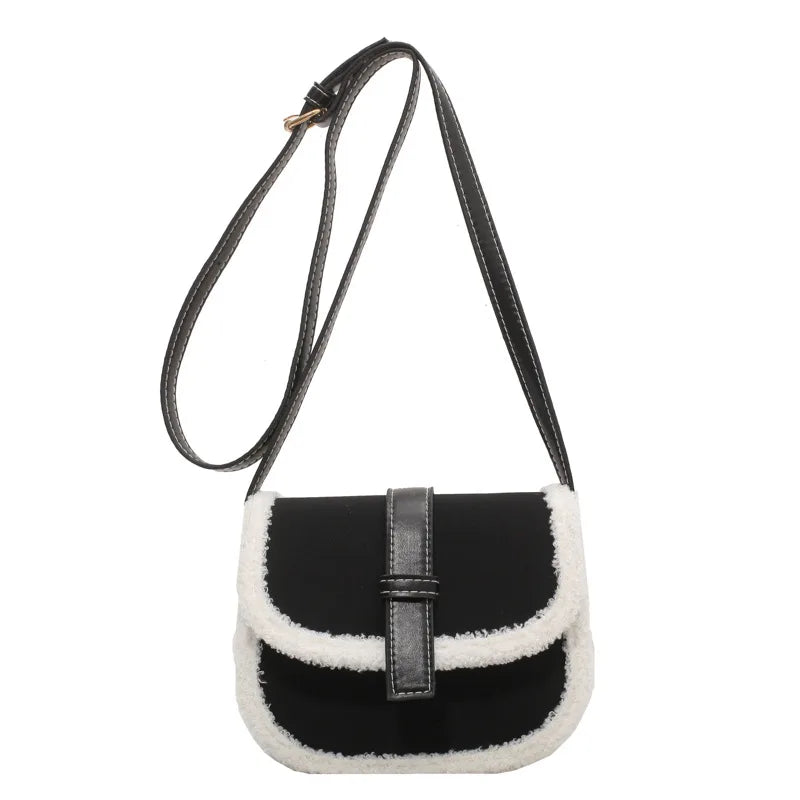 Winter Women Shoulder Bags Female Crossbody Bags Armpit Square Saddle Bags