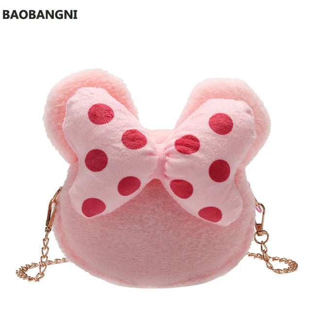 Winter Girl Bag Doll Cartoon Shoulder Bag Bow Bear Plush