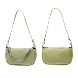 Crocodile Pattern PU Leather Handbag with Chain Strap