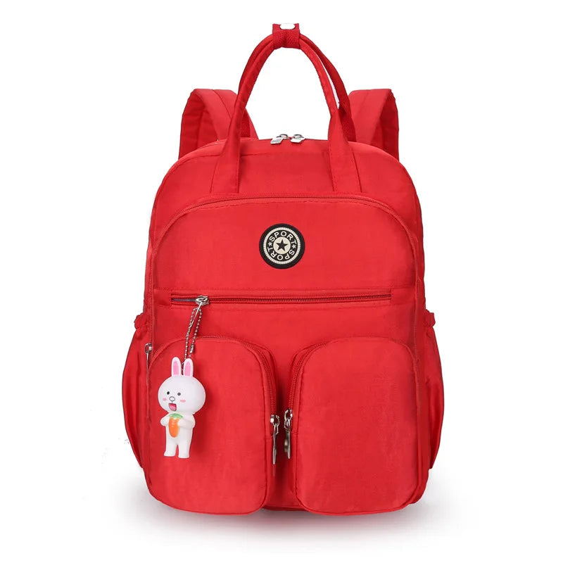Women Backpack School bags Waterproof Casual backpack Solid Multi-pocket