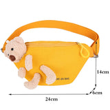 Cartoon Teddy Bear Chest Pack Canvas Waist Bag