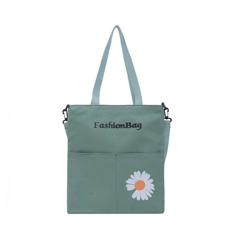 Women Shoulder Bag Large Capacity Student Bag Casual Canvas Messenger Bag