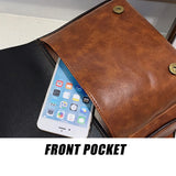 Brown Teenage Girls Anti Theft Backpack Waterproof Vintage Laptop Big Travel Bag