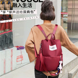 Women Anti-theft Backpack Solid Female School Bag