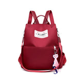 Women Anti-theft Backpack Solid Female School Bag