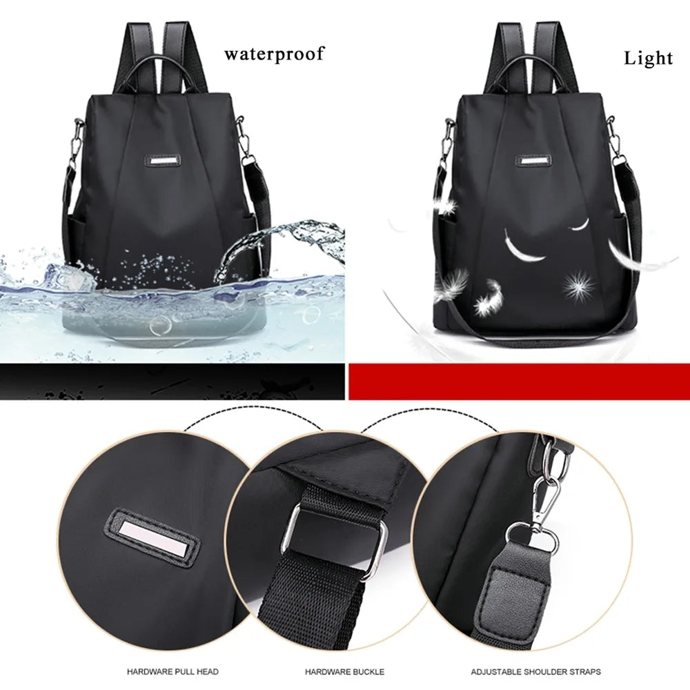 Women Anti-theft Travel Backpack Waterproof Shoulder Bag