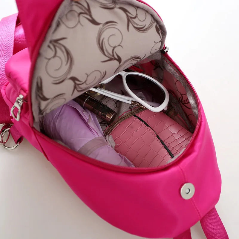 Casual Canvas Backpack Small Chest Back Pack Unisex Travel Backpack