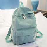 Women Backpack Corduroy School Backpacks For Teenage Girls School Bag