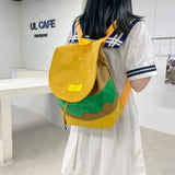 Hamburger Canvas School Bag Girl Creative Storage Bags