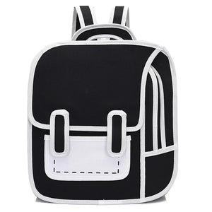 Cartoon Women Backpack Girls School Bag Travel Rucksack