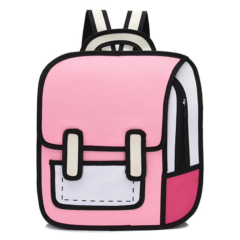 Cartoon Women Backpack Girls School Bag Travel Rucksack