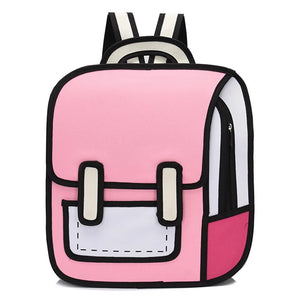 Cartoon Women Backpack Girls School Bag Travel Rucksack