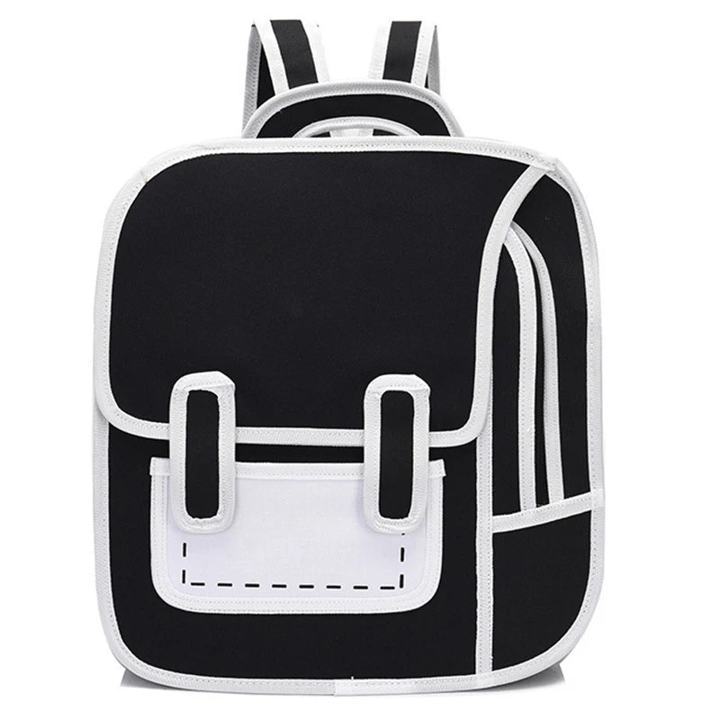 Cartoon Women Backpack Girls School Bag Travel Rucksack