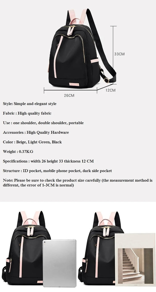 Women Backpack Large-Capacity Shoulder Bags All-match Waterproof Travel Bag