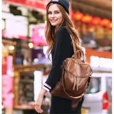Women Backpack PU Leather School Backpacks for Teenage Girls