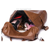 Women Backpack PU Leather School Backpacks for Teenage Girls