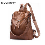 Women Backpack PU Leather School Backpacks for Teenage Girls