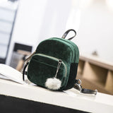 Corduroy School Backpack for Teen Girls Preppy Style