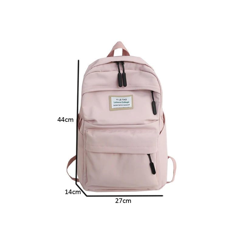 Women Backpack for Teenage Girls Solid Nylon Shoulder Bags