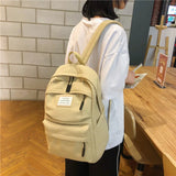 Women Backpack for Teenage Girls Solid Nylon Shoulder Bags