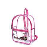 Transparent PVC Women Backpack Waterproof College Students Bag