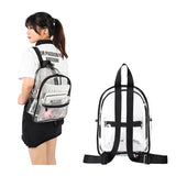 Transparent PVC Women Backpack Waterproof College Students Bag