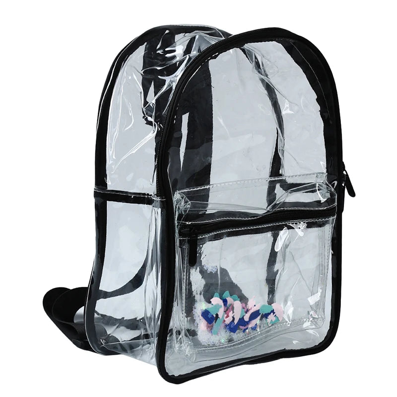 Waterproof Transparent PVC Women Backpack for College Students