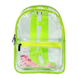 Women PVC Waterproof Backpack Sequin Bag College Students Transparent