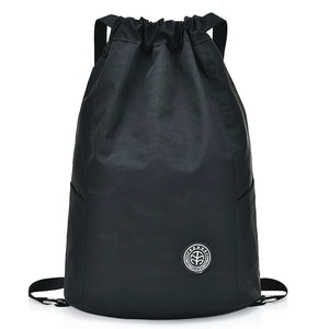 Teenage Girls Drawstring Backpack Solid School Rucksack