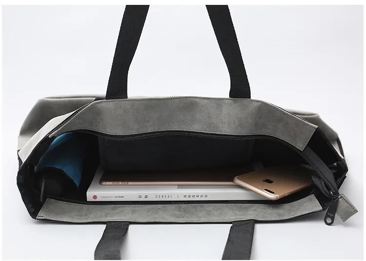 Women Bag Ladies PU Large-capacity Suede Shoulder Pack Retro Casual Handbag