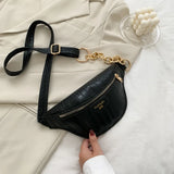 Women Bag Candy Waist Bag Chain Banana Belt Bag Women Waist Pack