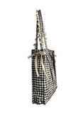 Casual Cotton Plaid Zipper Shoulder Bag Handbags Shopping Bag Mori Girl