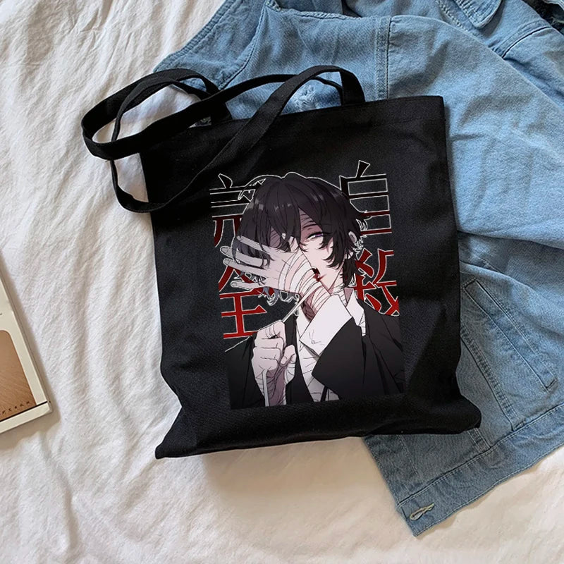 Bungo Stray Dog Anime Canvas Bag Harajuku Shopper Bag