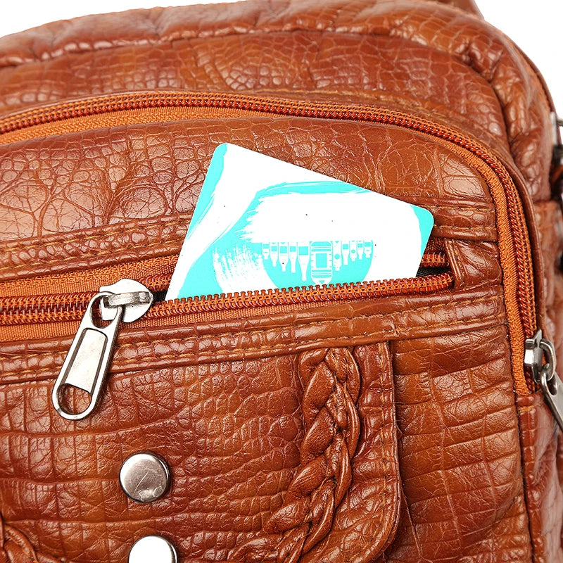 Casual Women's Cross-body Shoulder Bag Soft PU Leather
