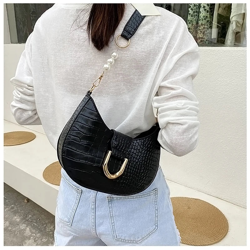 Women Small Messenger Handbag PU Leather Travel Single-Shoulder Bag